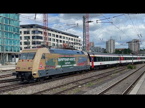 101 088 DB AG IC 282 Zürich HB n. Stuttgart Hbf Refit SBB Dampfbahn Route Sachsen 218 835 abgestellt