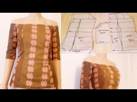 How to make Off Shoulder blouse [Fitted and Padded Off...