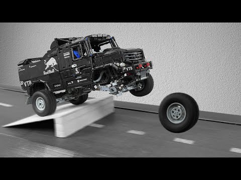 Kamaz Rally Dakar VS Ramps on Treadmill – Lego Technic CRASH Test