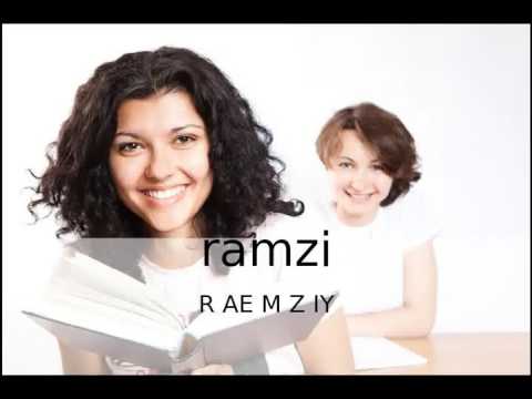 How to pronounce ramzi / How to say ramzi