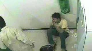 At the ATM..!! pity man..!! :s