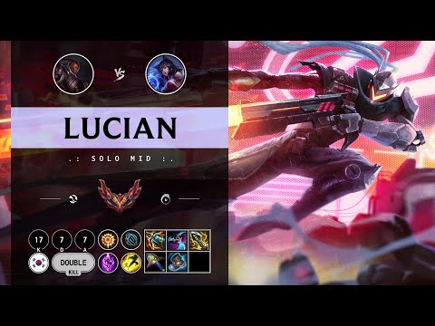 Lucian Mid vs Ahri - KR Grandmaster Patch 14.10