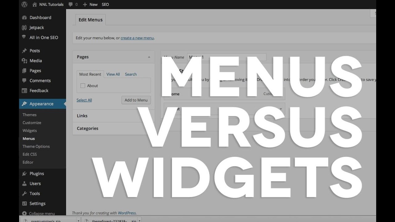 08 Wordpress Menus and Widgets