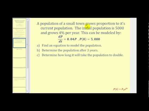 Applications of First Order Differential Equations - Exponential Growth:  Part 1