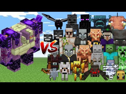 Insane Fight: Ender Guardian vs All Mobs in Minecraft x100 #minecraft #gaming #viral