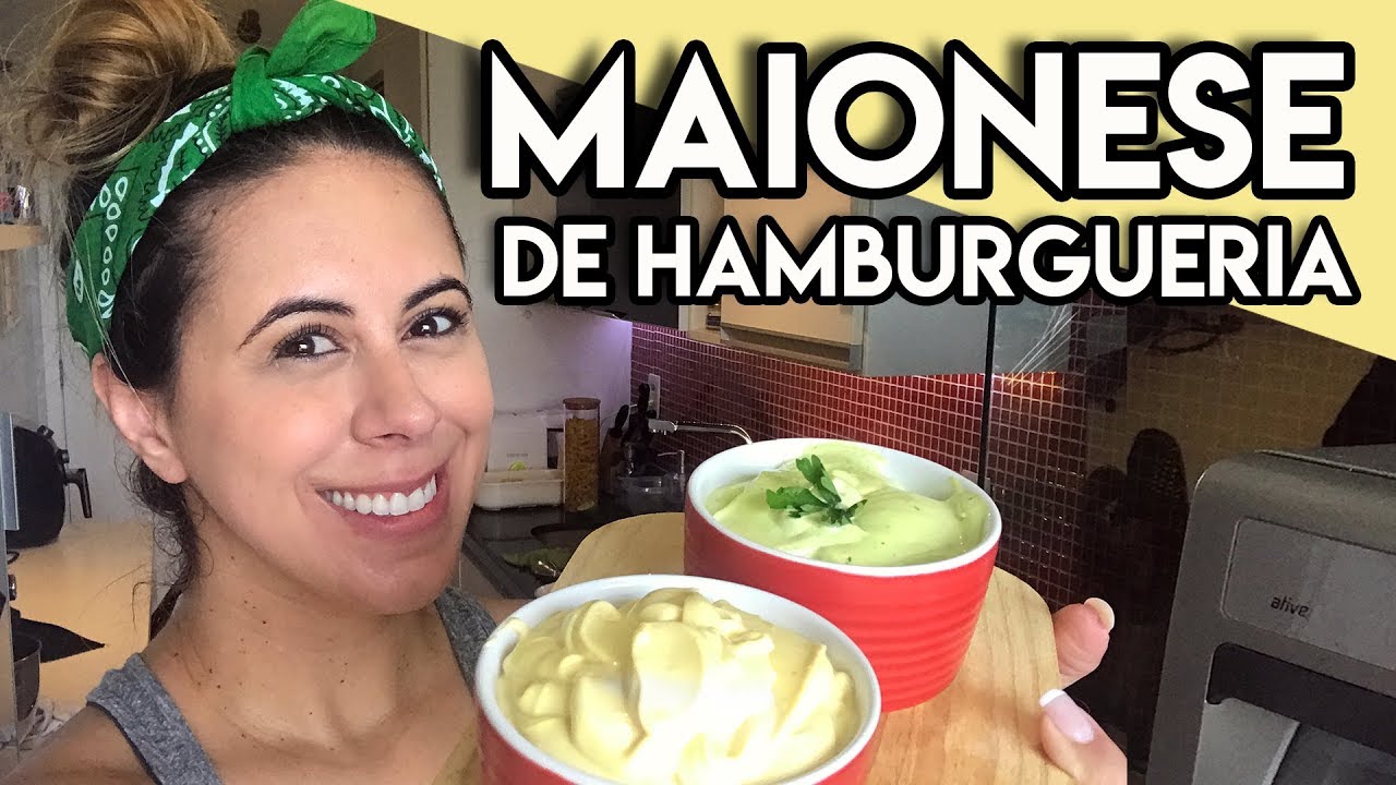 Maionese verde de hamburgueria. Como fazer maionese fácil.