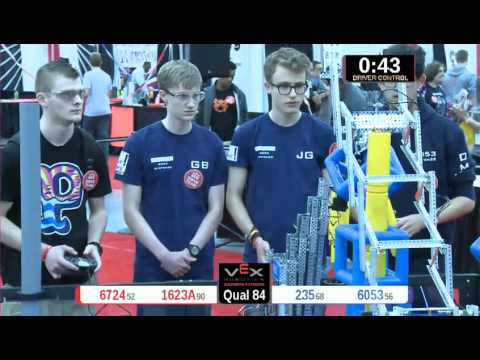 2015 VRC Engr Q84 - 6724 1623A vs 235 6053 - 4 to 38 - VEX Worlds 2015 - Engineering Division
