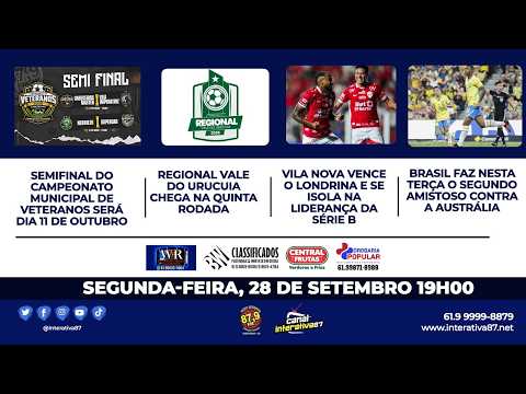 🔴​ PAPO DE CRAQUE | SEMIFINAL DO CAMPEONATO DE VETERANOS SERÁ DIA 11| REGIONAL VALE DO URUCUIA