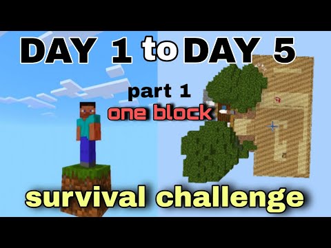 EPIC MINECRAFT SURVIVAL CHALLENGE - DAY 1 to 5! 😱 #gaming
