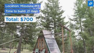 Zillow featured Tiny Transforming Aframe in Missoula, Montana