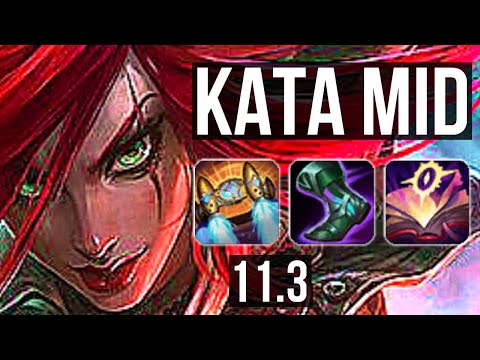 KATARINA vs VEL'KOZ (MID) | 3.0M mastery, 9/1/2, Godlike | EUW Diamond | v11.3