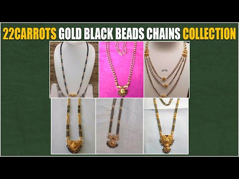 22carrots gold black beads chains collection