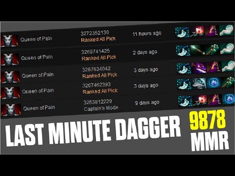 LAST MINUTE DAGGER - Abed 9878 MMR Queen of Pain 30 Kill 7.06 - Top Pro Player Dota 2