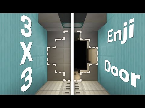 3X3 Spiral Enji Door (1 Wide) Tutorial! - Minecraft Redstone Doors