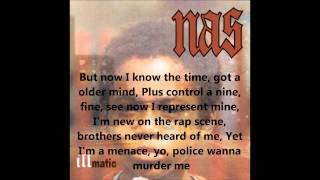 One Time 4 Your Mind - Nas (lyrics on screen)