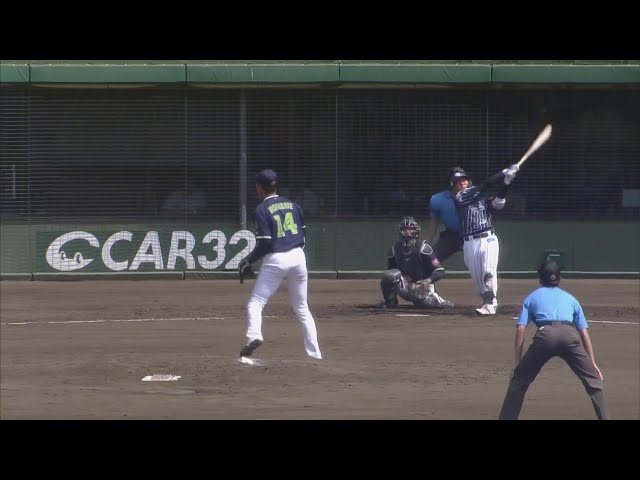 【ファーム】ライオンズ・長谷川信哉 相手を突き放す2点タイムリー!! 2024年8月13日 埼玉西武ライオンズ 対 東京ヤクルトスワローズ