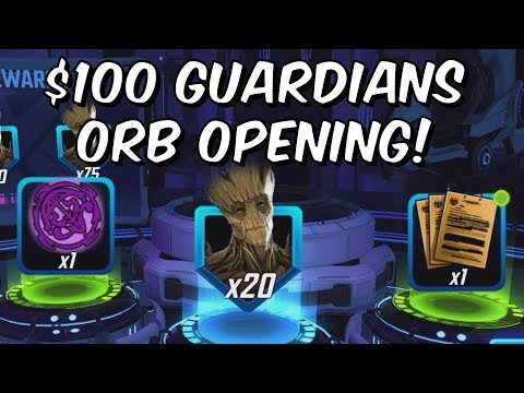 $100 Guardians Of The Galaxy Orb Opening! - Marvel Strike Force