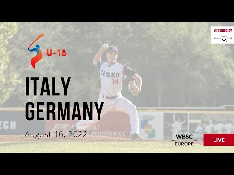 22 U-18 Baseball European Championship - Italy VS Germany