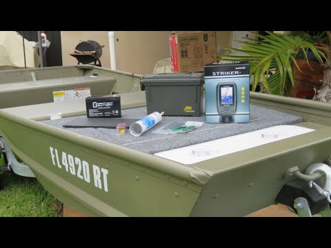 How to Install a Garmin Striker 4 Fishfinder on a Jon Boat! (No Holes Drilled)