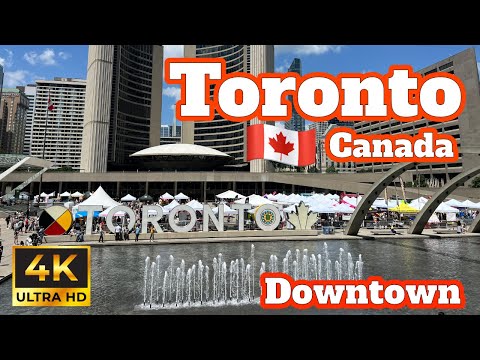 Toronto, Canada 🇨🇦 | Downtown (Summer) | 4K Walking Tour