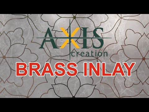 brass marble inlay Brass design brass metal strip border brass flower #lmarble inlay work