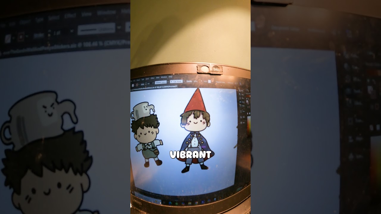 how to make stickers #shorts #stickers #cartoon #ponyo #overthegardenwall #ghibli