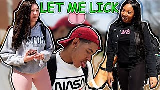 Can I Lick your toes? | College public interview | A dude said yes... Can I Lick your toes? | College public interview | A dude said yes...