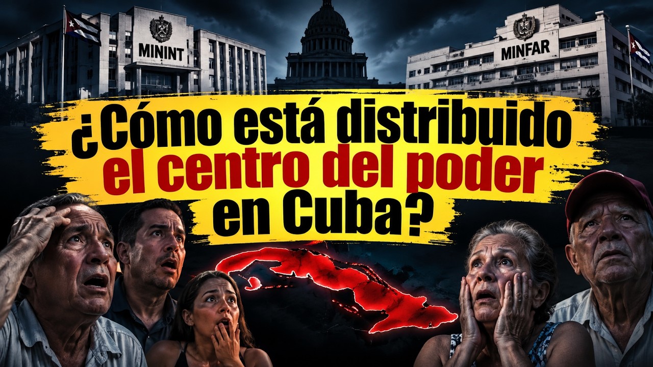 ¿Cómo está distribuido el centro del poder en Cuba?
