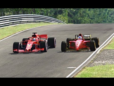 Ferrari F1 2018 vs Ferrari F1 1995 - Nordschleife