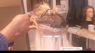 Detailed LA WEAVE hair Extensions application