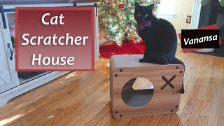 Vanansa Cat Scratcher🐈⬛ Cat House Multi-Use for Cats, Kittens👈
