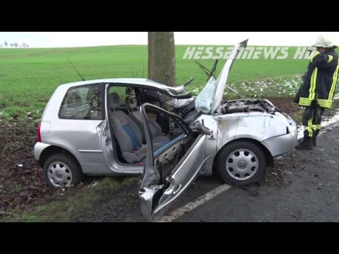 Crashrettung nach Unfall bei Breuna 05.01.2016