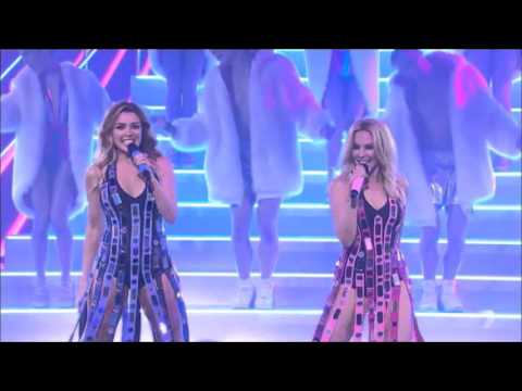 Kylie ft. Dannii Minogue - 100 degrees (XFactor AU live)