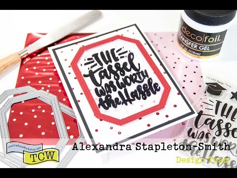 Stretch your stencils with foiling -graduate cardmaking tutorial