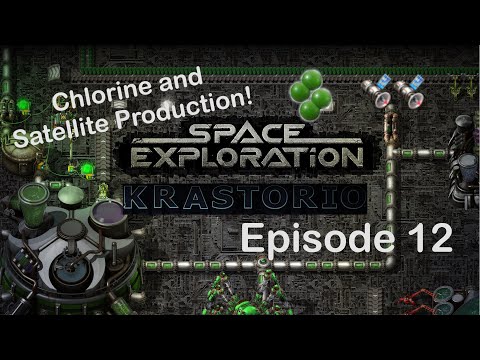 Chlorine and Satellite Production | Factorio Space Exploration & Krastorio Playthrough | Episode 12