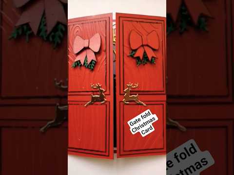 🎄Gate Fold Christmas Door Greeting Card #shorts #diy #christmas #papercraft #christmascard