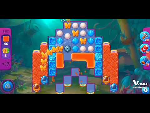Fishdom. 8309 - 8311 levels (first trying), 8312 super hard level (thirty third try)