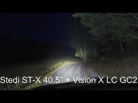 Stedi ST-X 40.5” led bar Test - VS  2x Vision X GC2 light cannon multi LED 6.7”