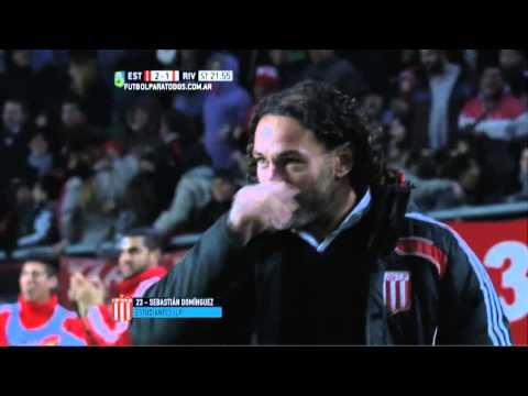 Gol de Domínguez. Estudiantes 2 - River 1. Fecha 21. Primera División 2015. FPT.