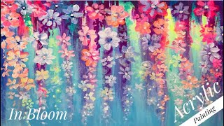 EASY! ACRYLIC PAINTING -STEP BY STEP/ HOW TO PAINT FLOWERS
