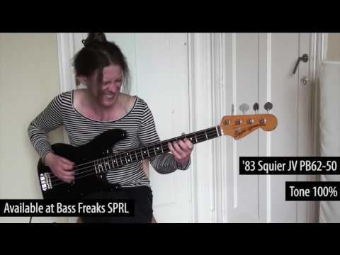 Squier JV 1983 'Black' Live Demo - BassFreaks.net