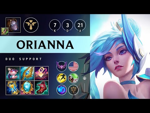 Orianna Support vs Nami: Killing spree - NA Master Patch 14.24