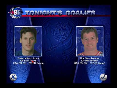 EA Sports NHL '96 - All-star Exhibition NYR 1 v TOR 0 | The Rangers and Leafs Battle Hard in TO