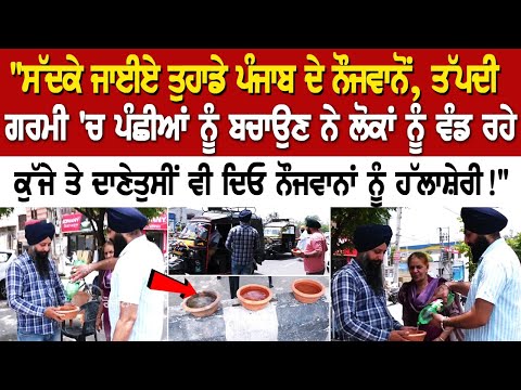 ਤੱਪਦੀ ਗਰਮੀ 'ਚ ਪੰਛੀਆਂ ਨੂੰ ਬਚਾਉਣ ਨੇ ਲੋਕਾਂ ਨੂੰ ਵੰਡ ਰਹੇ ਕੁੱਜੇ ਤੇ ਦਾਣੇ, ਤੁਸੀਂ ਵੀ ਦਿਓ ਨੌਜਵਾਨਾਂ ਨੂੰ ....