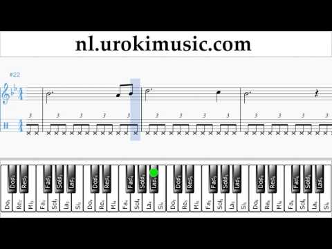 Piano Leren Spelen (rechter hand) Schubert - Ave Maria Tablatura Deel#2 um-b799