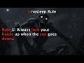 Rule 1: Always lock your house up when the sun goes down |Nosleep Rules