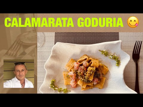 CALAMARATA CON GAMBERI E PESTO DI PISTACCHI