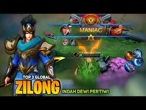 MANIAC! Offlane Zilong One Shot Combo [Top 3 Global Zilong] by Indah Dewi Pertiwi - Mobile Legend