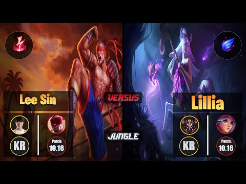 Haru LEE SIN (Jungle) [Electrocute] VS LILLIA - Grandmaster KR Patch 10.16