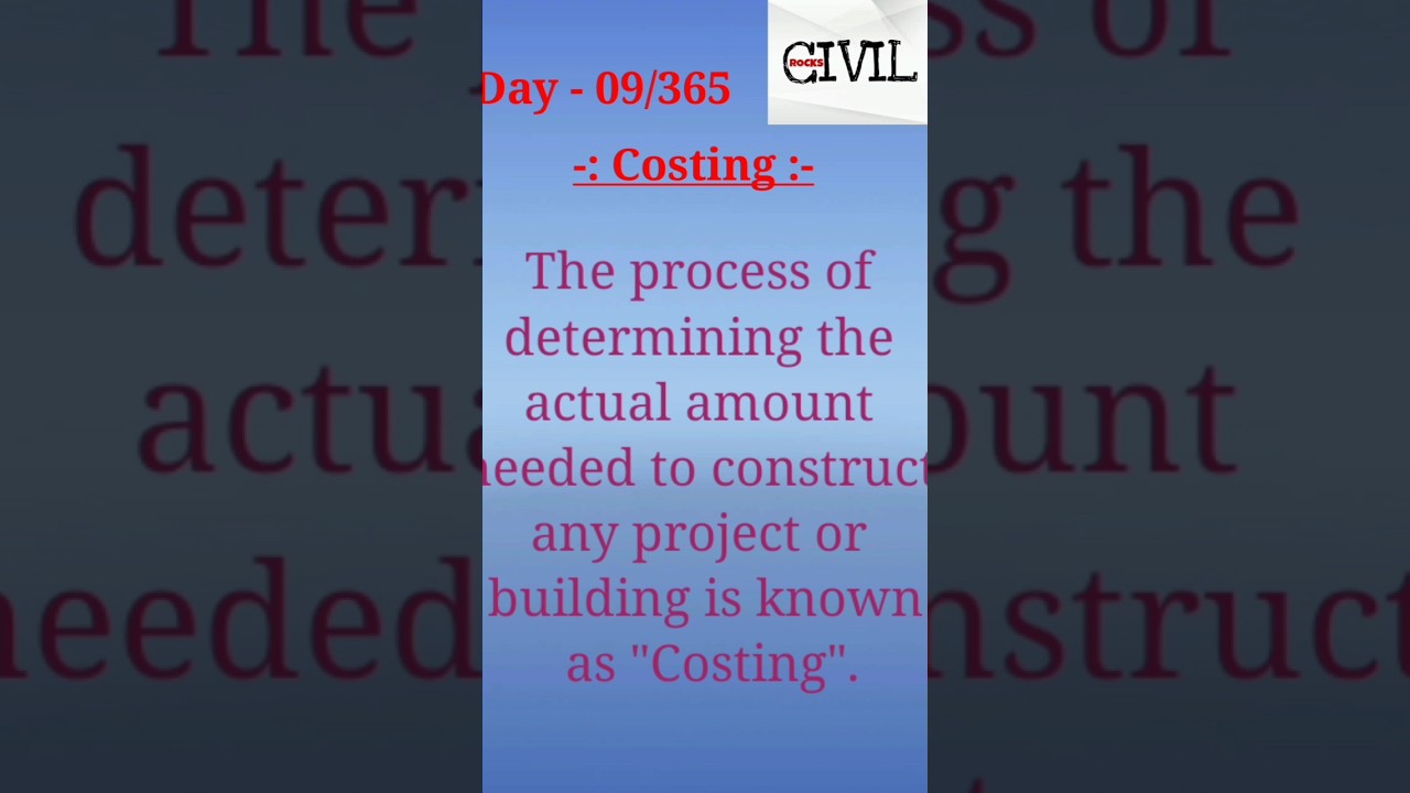 Costing I Cost | Estimation &  Costing I Civil Engineering | Civil Rocks | Aditya Gupta #civil